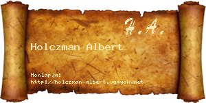 Holczman Albert névjegykártya